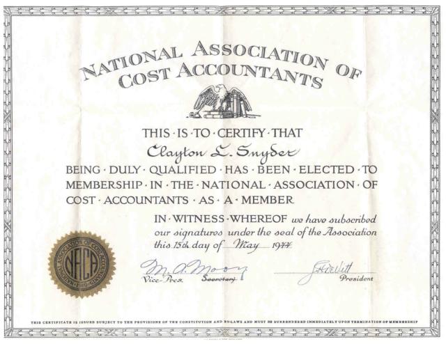 accountant certificate